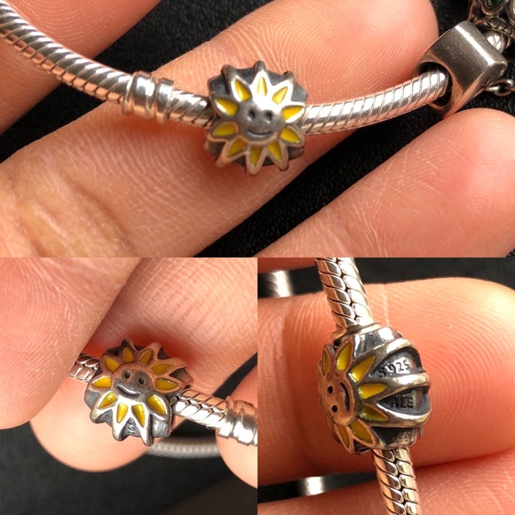 Authentic Pandora Bracelet with 4 Pandora Charms - Picture 7 of 12